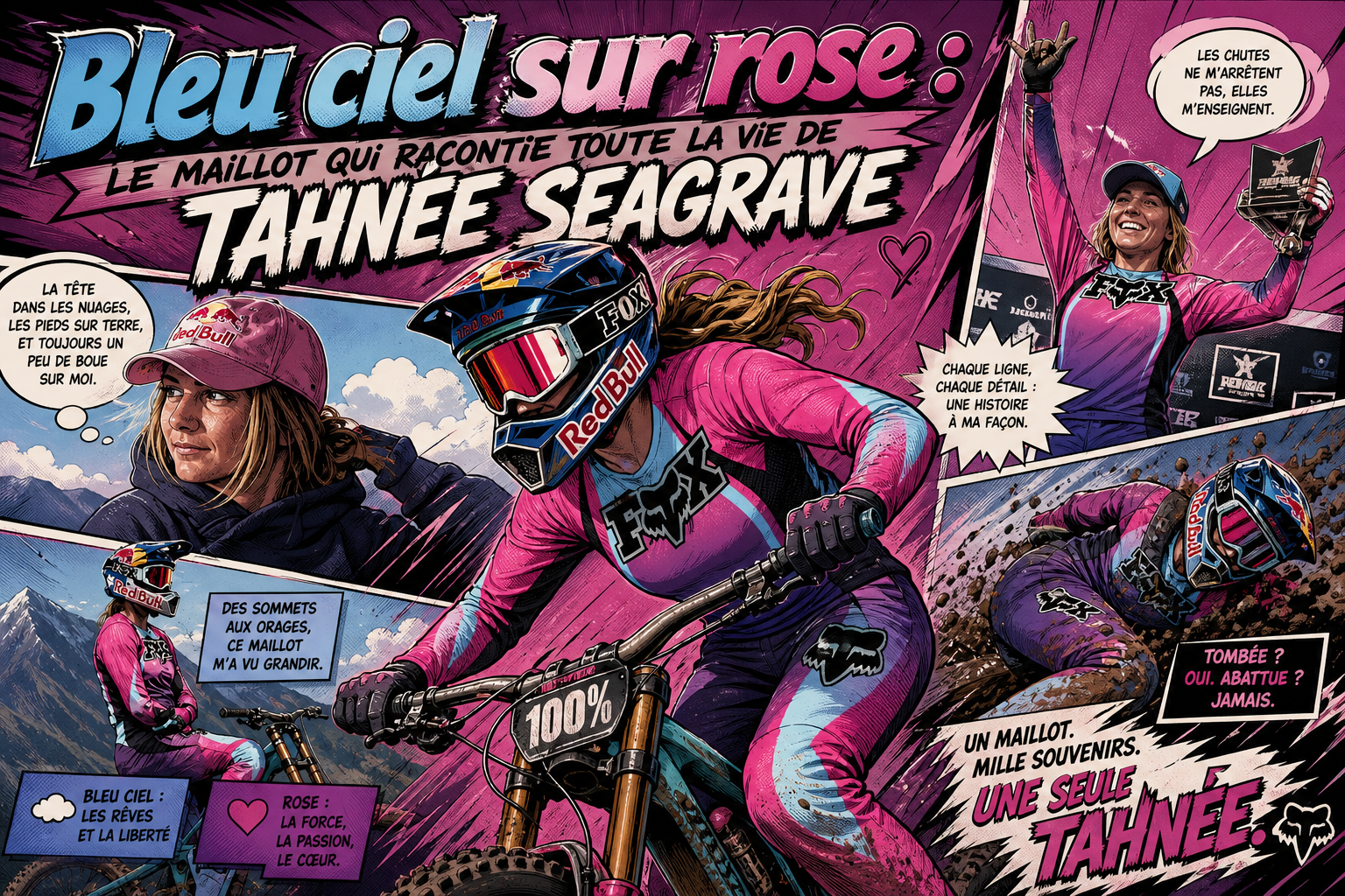 Bleu ciel sur rose le maillot qui raconte toute la vie de Tahnée Seagrave