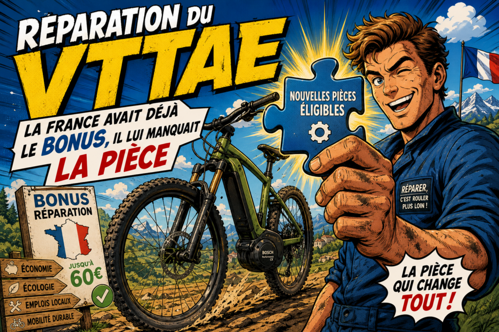 Réparation du VTTAE la France avait déjà le bonus, il lui manquait la pièce